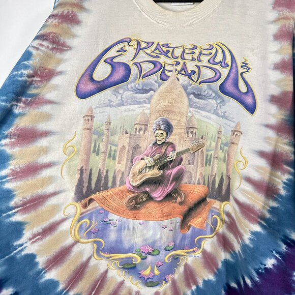 Liquid Blue Grateful Dead Snake Charmer 2001 Tie Dye T Shirt Sz XXL Blue Purple - Picture 2 of 15